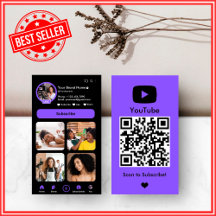 YouTube Paarse Invloedrijke Vlogger Maker QR-code