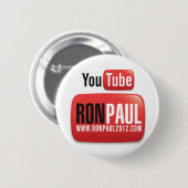 YouTube Ron Paul Ronde Button 5,7 Cm (Voorkant /achterkant)