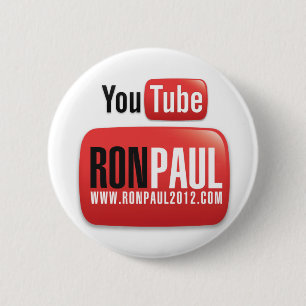 YouTube Ron Paul Ronde Button 5,7 Cm