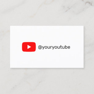 YouTube sociale media moderne trendy marketing Contactkaartje