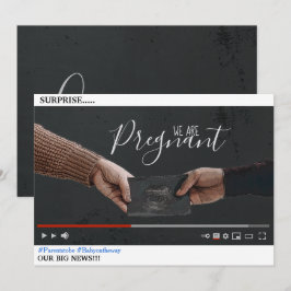 YouTube-themaaankondigingskaart voor zwangerschap Kaart