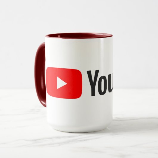 Youtube van hoge kwaliteit mok (Voorkant links)