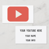 youtube visitekaartje (Voorkant / Achterkant)