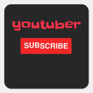 Youtuber Gamer Vierkante Sticker