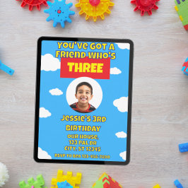 You've Got a Friend Who's 3, picture 3rd Birthday Kaart