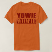 Yowie Wowie Maroon Text T-shirt (Design voorkant)