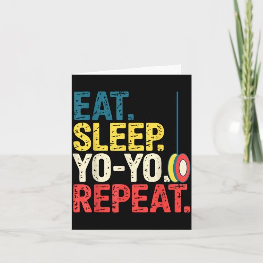 Yoyo Player Yo-yo Enthusiast Kaart (Voorkant)