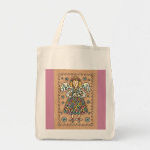 YoYo Quilt Engel BOODSCHAPPentas Tote Bag