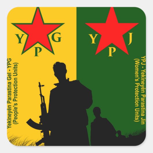 ypg-ypj 2 vierkante sticker (Voorkant)