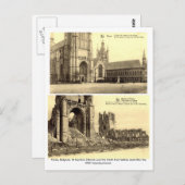 Ypres, België - WW1 Bombardment Briefkaarten (Voorkant / Achterkant)