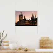 Ypres Cloth Hall, België bij nacht Poster (Keuken)