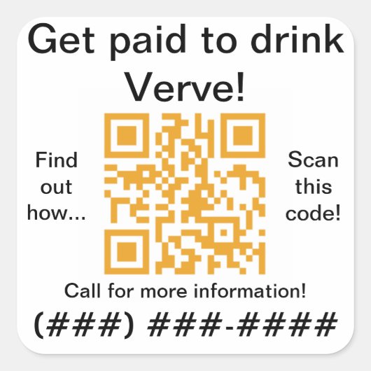 YPRzone.com autocollants de code QR (Devant)