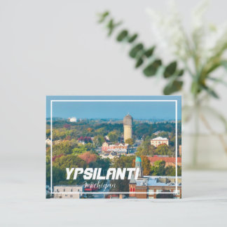 Ypsilanti Michigan Aerial City Uitzicht Briefkaart