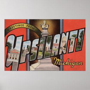 Ypsilanti, Michigan - Grote Letter-scènes Poster
