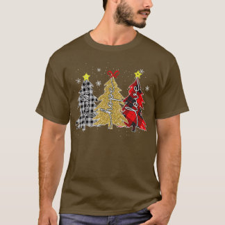 yqQG Leopard Faith Merry Xmas kerstboom Chris T-shirt