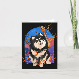 YRSA in AUTUMN - Finse Lapphund Art cards Feestdagen Kaart