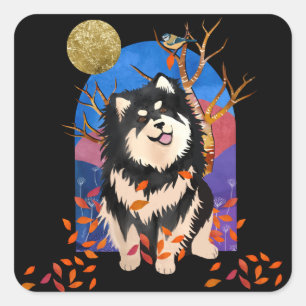YRSE DANS l'AUTOMNE - Finlandais Lapphund stickers