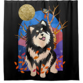 YRSE EN AUTOMNE - Rideau de douche Lapphund finlan (Devant)
