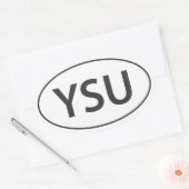 YSU Euro-Decal Ovale Sticker (Envelop)