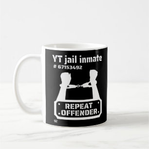"YT JAIL INMATE" grappige gevangenbewaarneming     Koffiemok