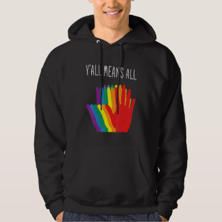 YU2019ALL betekent alle regenboogharten vlag LGBT  Hoodie