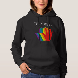 YU2019ALL betekent alle regenboogharten vlag LGBT  Hoodie