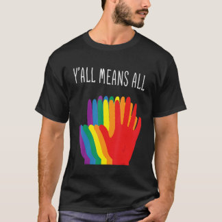 YU2019ALL betekent alle regenboogharten vlag LGBT  T-shirt