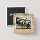 Yu red is een... vierkante button 5,1 cm (Voorkant /achterkant)