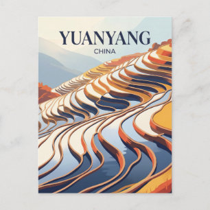 Yuanyang Rijstterrassen China Briefkaart