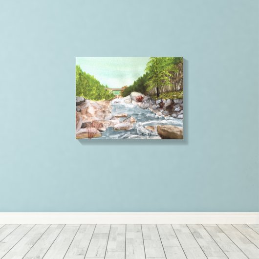 YUBA RIVER 3 CANVAS AFDRUK (Insitu (Houten vloer))