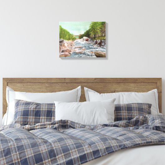 YUBA RIVER 3 CANVAS AFDRUK (Insitu (Slaapkamer))