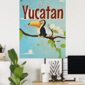 Yucatan Bird vacances Vintages Poster (Bureau à domicile)