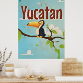 Yucatan Bird vacances Vintages Poster (Cuisine)