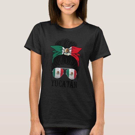 Yucatan Mexico Pride Mexican Flag State T-shirt (Voorkant)