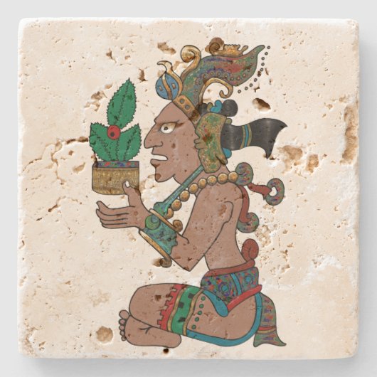 Yucatan Psychedelic Mexicano Visiones Stenen Onderzetter (Voorkant)