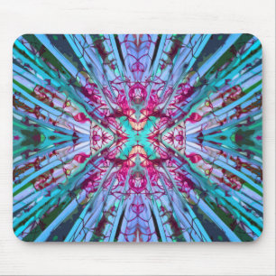 Yucca Op Art in Turquoise Muismat