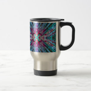 Yucca Op Art in Turquoise Reisbeker