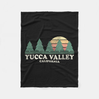 Yucca Valley Ca Vintage Throwback T-shirt Retro 70 Fleece Deken