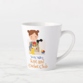 Yucca Valley Knit and Crochet Club - Bewerkbare te Latte Mok (Rechts)