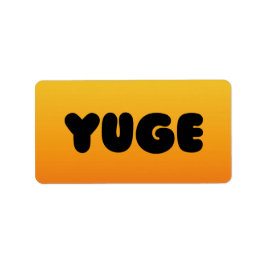 YUGE ADRESLABEL STICKERS! ETIKET