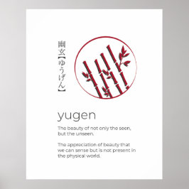Yugen Japans Gezegde Motivatie Woord Poster