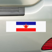 YUGOSLAVIA FLAG BUMPERSTICKER (Op auto)