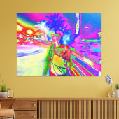 Yuji in Santa Monica Canvas Afdruk (Insitu (Woonkamer))