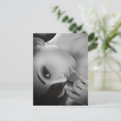 Yuki bw briefkaart (Staand voorkant)