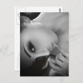 Yuki bw briefkaart (Voorkant / Achterkant)