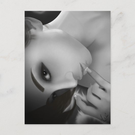 Yuki bw briefkaart (Voorkant)