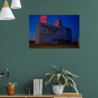 Yukon' Best Flour Mill Neon Lichtreclame Bij Schem Poster