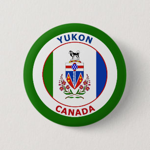 YUKON, CANADA RONDE BUTTON 5,7 CM