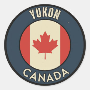 Yukon Canada Ronde Sticker