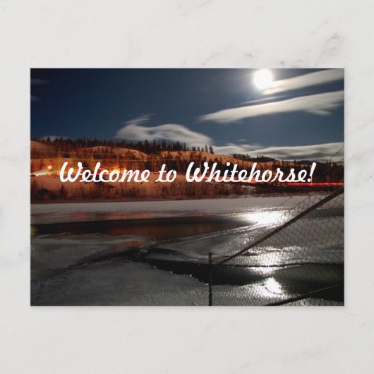 Yukon River Moon Briefkaart (Voorkant)